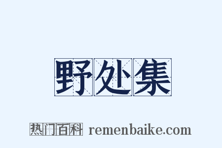 野处集是什么意思的图片